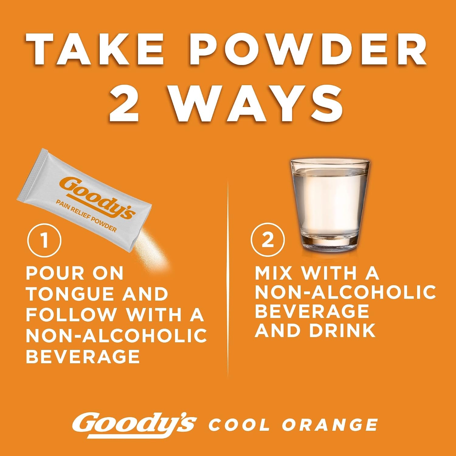 image:imageGoodys Extra Strength Headache Powder Cool Orange Flavor Dissolve Packs 4 Individual PacketsCool Orange