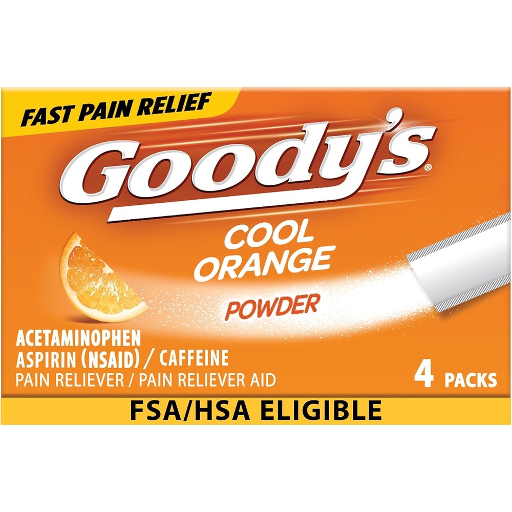 image:imageGoodys Extra Strength Headache Powder Cool Orange Flavor Dissolve Packs 4 Individual PacketsCool Orange