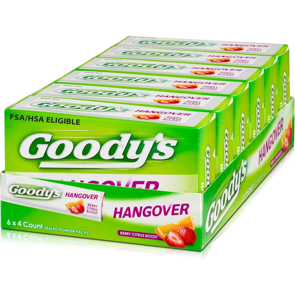 image:imageGoodys Hangover Relief Powder Dual Action Berry Citrus 4 Count 6 Pk