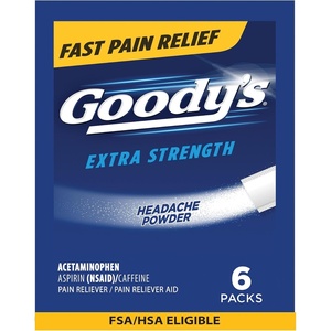 Goody’s Extra Strength Headache Powder, Cool Orange Flavor, Dissolve Packs, 4 Individual Packets(Original)